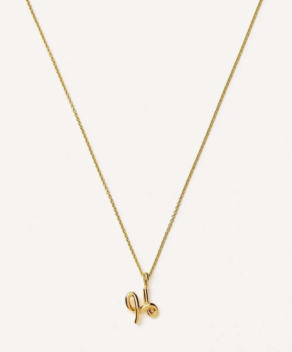 Missoma Necklaces^18ct Gold-Plated Vermeil Silver Curly Molten Mini H Initial Pendant Necklace