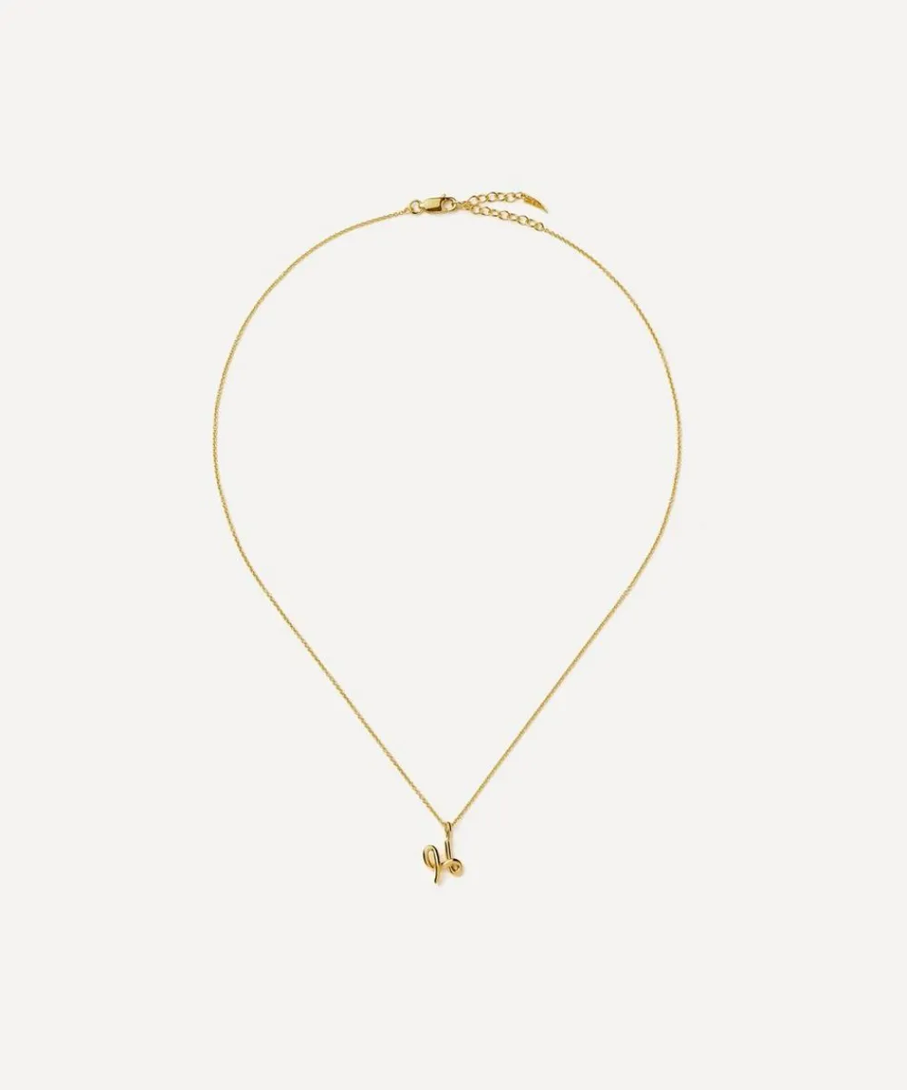 Missoma Necklaces^18ct Gold-Plated Vermeil Silver Curly Molten Mini H Initial Pendant Necklace