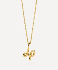 Missoma Necklaces^18ct Gold-Plated Vermeil Silver Curly Molten Mini H Initial Pendant Necklace