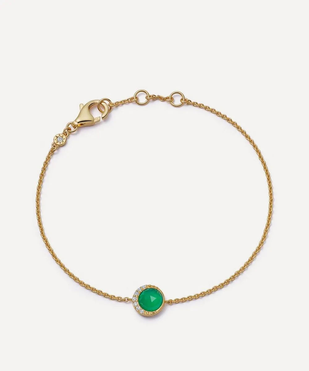 Astley Clarke Bracelets^18ct Gold-Plated Vermeil Silver Luna Green Chalcedony Bracelet