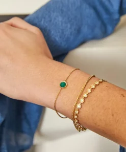 Astley Clarke Bracelets^18ct Gold-Plated Vermeil Silver Luna Green Chalcedony Bracelet