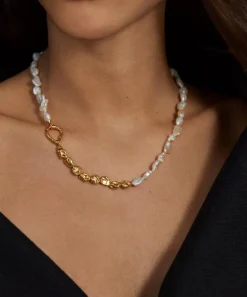 Monica Vinader Necklaces^18ct Gold-Plated Vermeil Silver Keshi Pearl Necklace