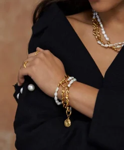 Monica Vinader Necklaces^18ct Gold-Plated Vermeil Silver Keshi Pearl Necklace