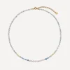 Bon Bon Jewellery Club Necklaces^14ct Gold-Plated Vermeil Silver Tranquillity Aquamarine Bead Necklace