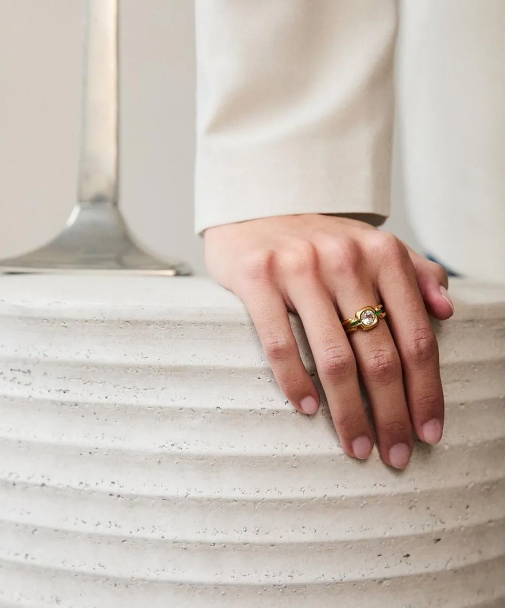 Laura Vann Rings^18ct Gold-Plated Vermeil Silver Gaia Ring