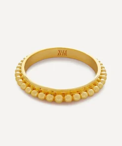 Monica Vinader Rings^18ct Gold-Plated Vermeil Silver Deia Beaded Stacking Ring