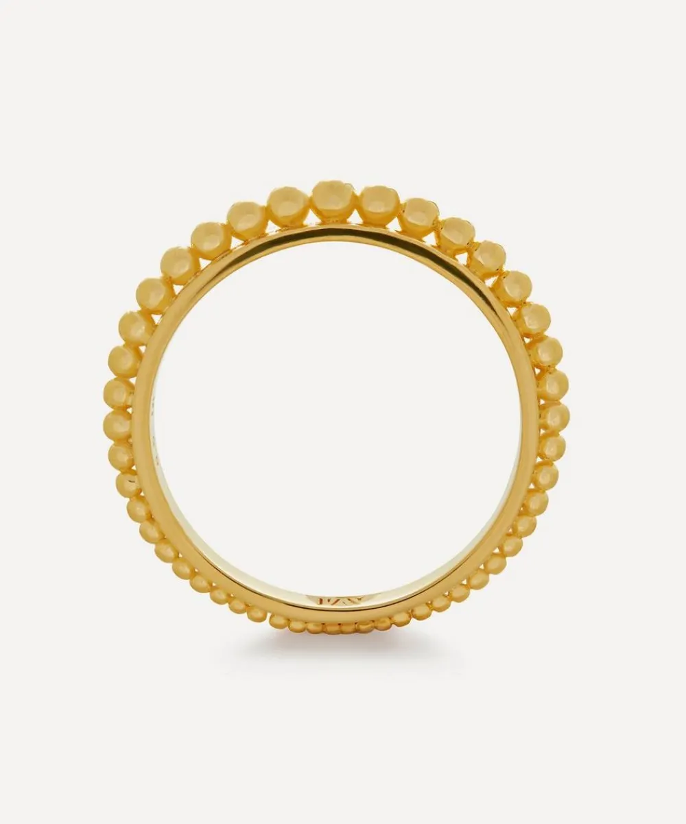 Monica Vinader Rings^18ct Gold-Plated Vermeil Silver Deia Beaded Stacking Ring