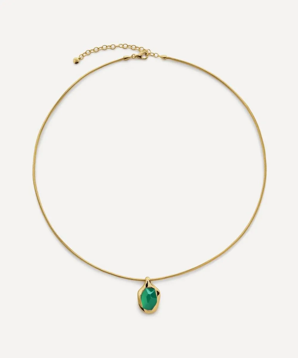 Monica Vinader Necklaces^18ct Gold-Plated Vermeil Silver Odyssey Gemstone Pendant Necklace