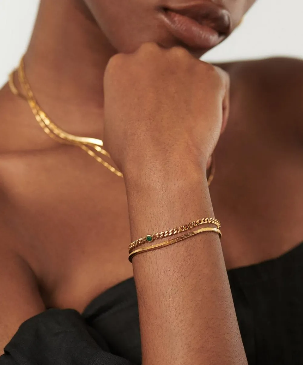 Missoma Bracelets^18ct Gold-Plated Vermeil Silver May Birthstone Chain Bracelet