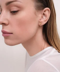Astley Clarke Earrings^18ct Gold-Plated Vermeil Silver Biography Heart Stud Earrings