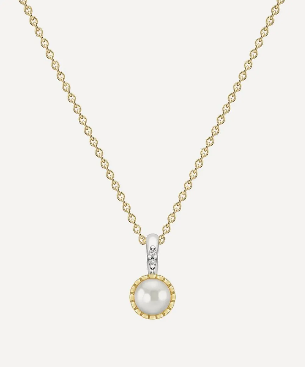 Dinny Hall Necklaces^22ct Gold-Plated Vermeil Silver June Pearl Birthstone Pendant Necklace