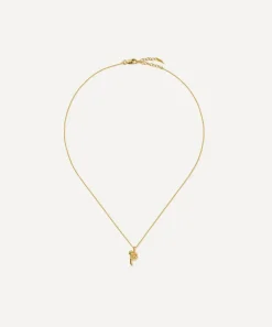 Missoma Necklaces^18ct Gold-Plated Vermeil Silver Curly Molten Mini P Initial Pendant Necklace