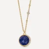 Astley Clarke Necklaces^18ct Gold-Plated Vermeil Silver Large Luna Lapis Pendant Necklace