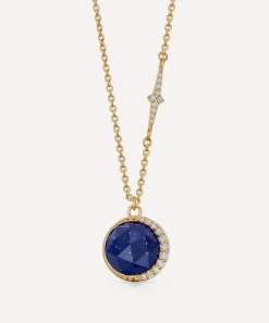 Astley Clarke Necklaces^18ct Gold-Plated Vermeil Silver Large Luna Lapis Pendant Necklace