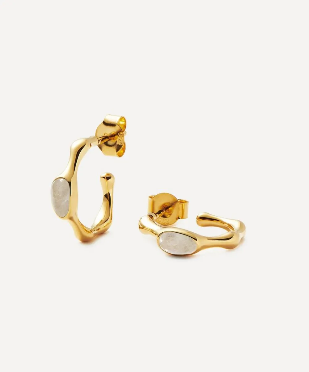 Missoma Earrings^18ct Gold-Plated Vermeil Silver Magma Gemstone Hoop Earrings
