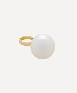 Monica Vinader Charms & Pendants^18ct Gold-Plated Vermeil Silver Nura Round Pearl Pendant