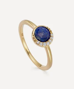 Astley Clarke Rings^18ct Gold-Plated Vermeil Silver Luna Lapis Ring