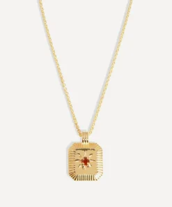 Missoma Necklaces^18ct Gold-Plated Vermeil Silver Engravable January Birthstone Star Ridge Pendant Necklace