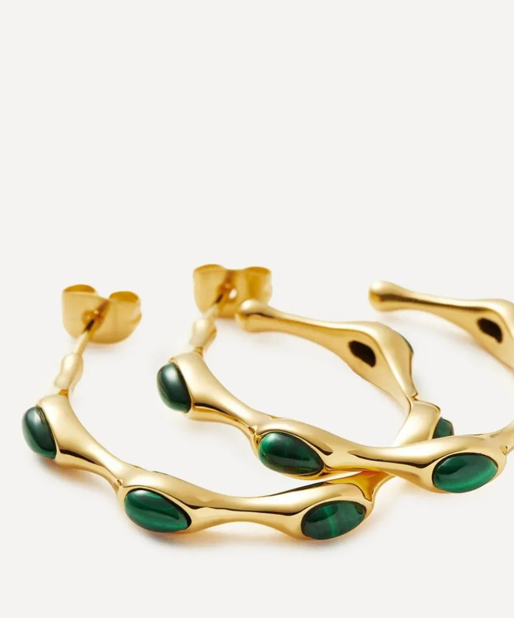 Missoma Earrings^18ct Gold-Plated Vermeil Silver Magma Gemstone Hoop Earrings