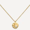 Monica Vinader Necklaces^18ct Gold-Plated Vermeil Silver Capri Pearl Disc Pendant Necklace