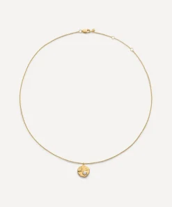 Monica Vinader Necklaces^18ct Gold-Plated Vermeil Silver Capri Pearl Disc Pendant Necklace