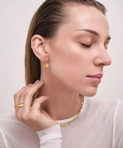 Astley Clarke Earrings^18ct Gold-Plated Vermeil Silver Biography Double Heart Drop Earrings