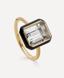 Astley Clarke Rings^18ct Gold-Plated Vermeil Silver Flare White Topaz Cocktail Ring