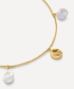 Monica Vinader Bracelets^18ct Gold-Plated Vermeil Silver Capri Keshi Station Bracelet