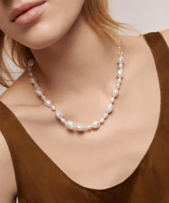 Monica Vinader Necklaces^18ct Gold-Plated Vermeil Silver Nura Mixed Pearl Necklace