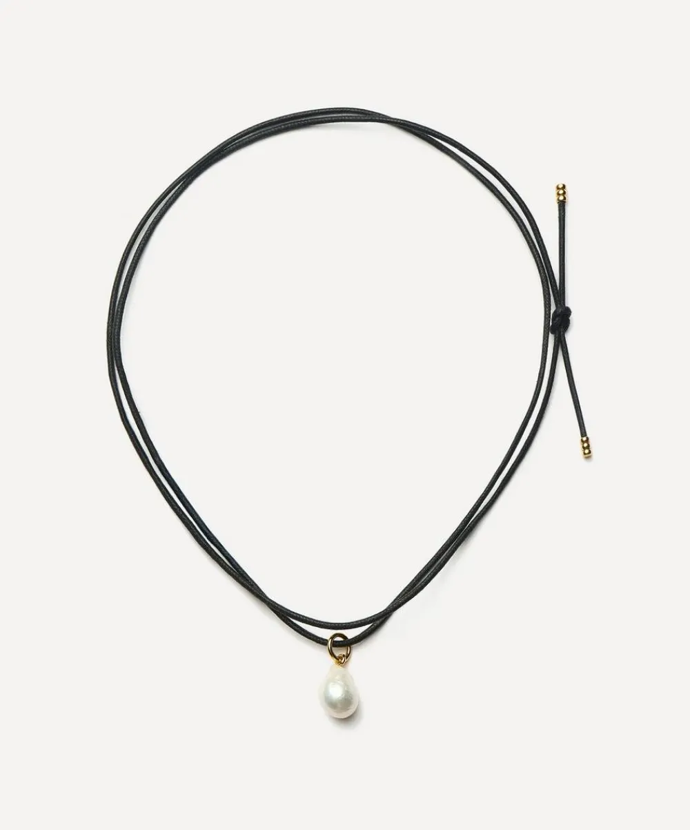 Missoma Necklaces^18ct Gold-Plated Vermeil Silver Baroque Pearl Cord Necklace