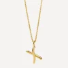 Missoma Necklaces^18ct Gold-Plated Vermeil Silver Curly Molten Mini X Initial Pendant Necklace