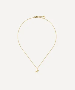 Missoma Necklaces^18ct Gold-Plated Vermeil Silver Curly Molten Mini X Initial Pendant Necklace