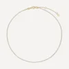 SHASHI Necklaces^14ct Gold-Plated Vermeil Silver Micro Teeny Tiny Tennis Necklace