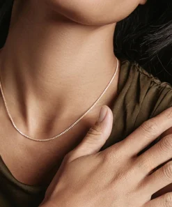 SHASHI Necklaces^14ct Gold-Plated Vermeil Silver Micro Teeny Tiny Tennis Necklace
