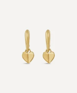 Dinny Hall Earrings^22ct Gold-Plated Vermeil Silver Folded Heart Drop Earrings