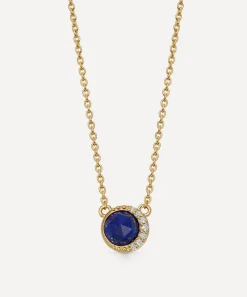 Astley Clarke Necklaces^18ct Gold-Plated Vermeil Silver Luna Lapis Pendant Necklace