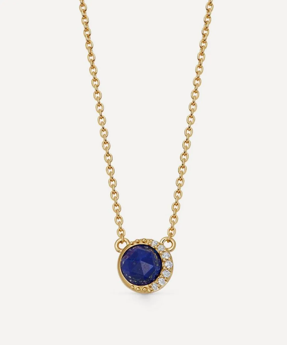 Astley Clarke Necklaces^18ct Gold-Plated Vermeil Silver Luna Lapis Pendant Necklace