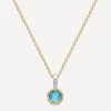 Dinny Hall Necklaces^22ct Gold-Plated Vermeil Silver March Aquamarine Birthstone Pendant Necklace