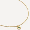 Monica Vinader Necklaces^18ct Gold-Plated Vermeil Silver Emerald Birthstone Pendant Necklace