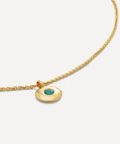 Monica Vinader Necklaces^18ct Gold-Plated Vermeil Silver Emerald Birthstone Pendant Necklace