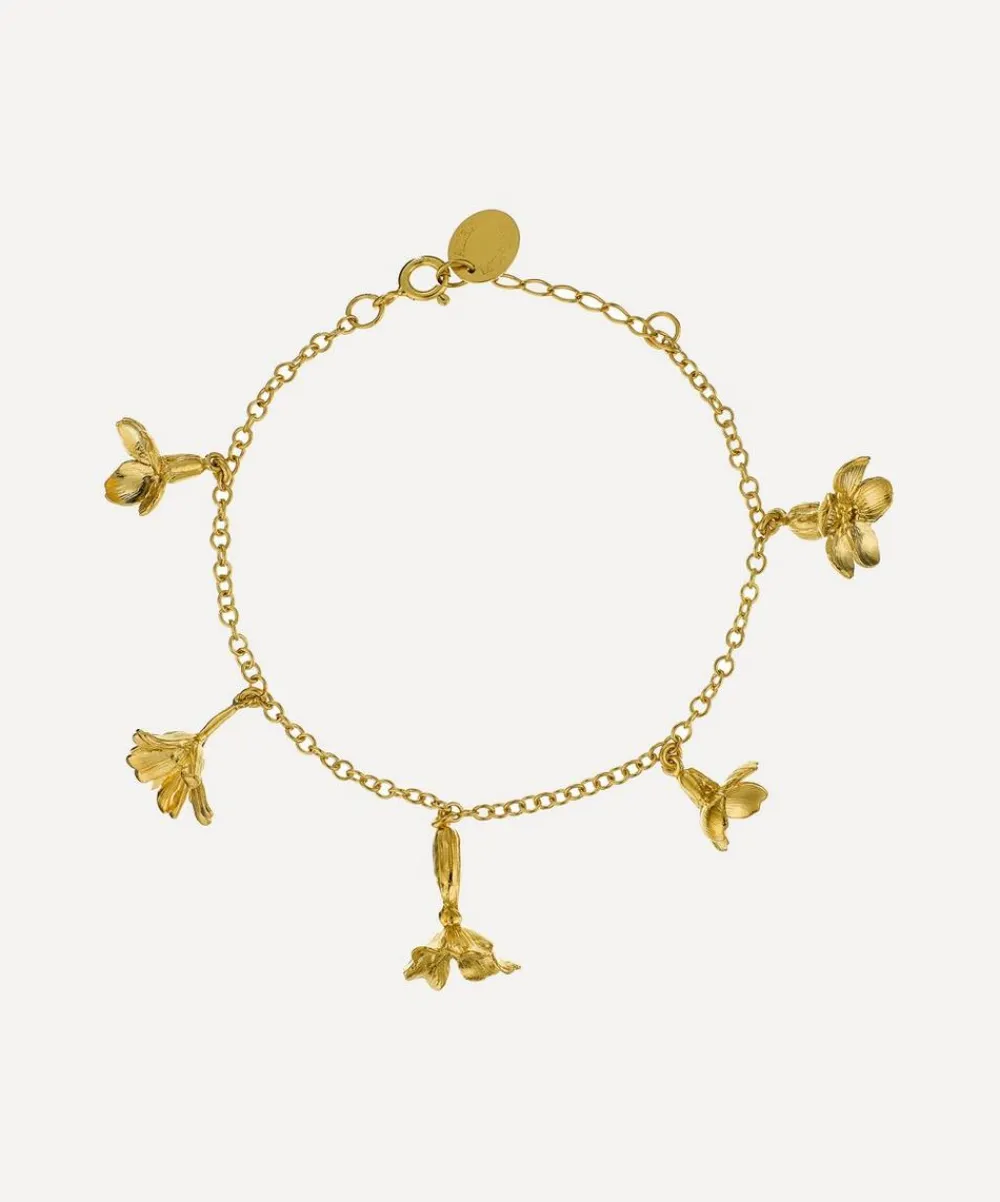 Alex Monroe Bracelets^22ct Gold-Plated Wildflower Medley Charm Bracelet