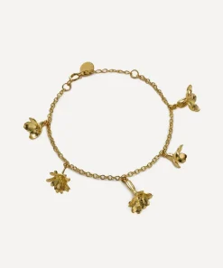 Alex Monroe Bracelets^22ct Gold-Plated Wildflower Medley Charm Bracelet