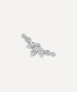 Maria Tash Earrings|Earrings^18ct Invisible Diamond Lotus Open Garland Ear Climber Right