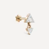 Maria Tash Earrings|Earrings^18ct 4mm and 3mm Invisible Set Triangle Diamond Dangle Threaded Earring
