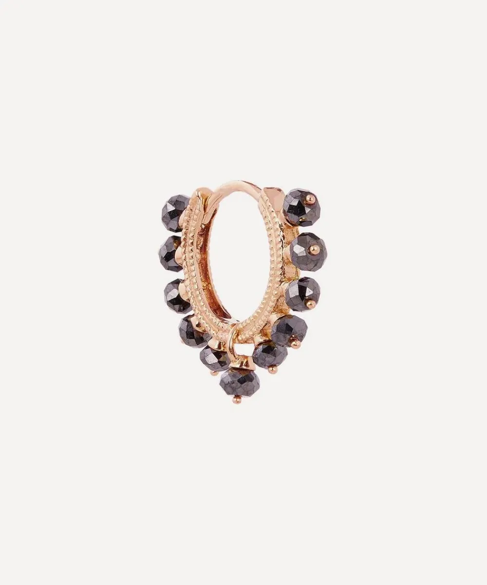 Maria Tash Earrings|Earrings^18ct 8mm Black Diamond Coronet Hoop Earring