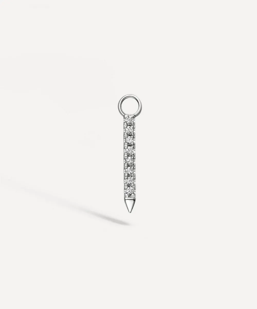 Maria Tash Charms & Pendants|Charms & Pendants^18ct 11mm Diamond and Emerald Eternity Bar Charm