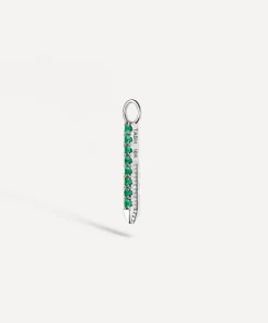 Maria Tash Charms & Pendants|Charms & Pendants^18ct 11mm Diamond and Emerald Eternity Bar Charm