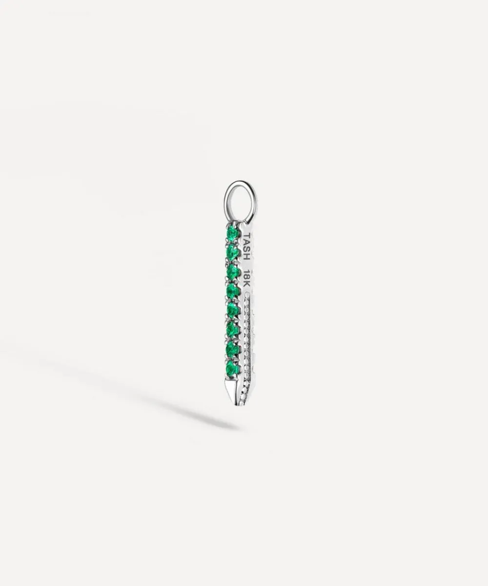 Maria Tash Charms & Pendants|Charms & Pendants^18ct 11mm Diamond and Emerald Eternity Bar Charm