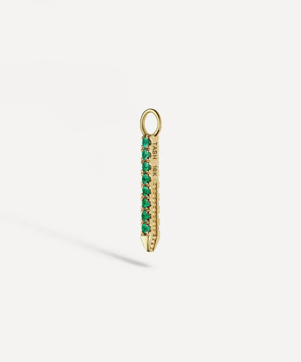 Maria Tash Charms & Pendants|Charms & Pendants^18ct 11mm Diamond and Emerald Eternity Bar Charm