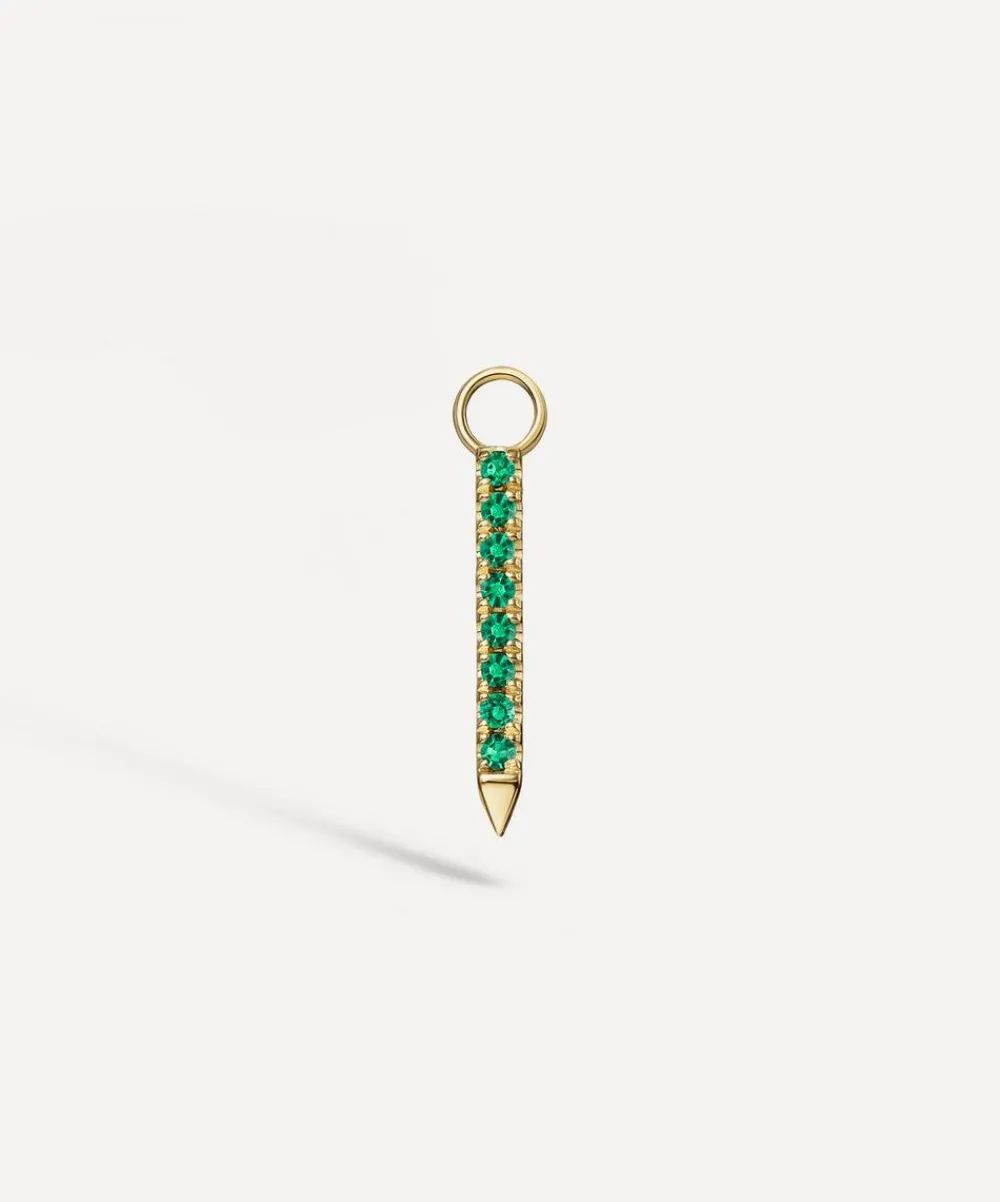 Maria Tash Charms & Pendants|Charms & Pendants^18ct 11mm Diamond and Emerald Eternity Bar Charm